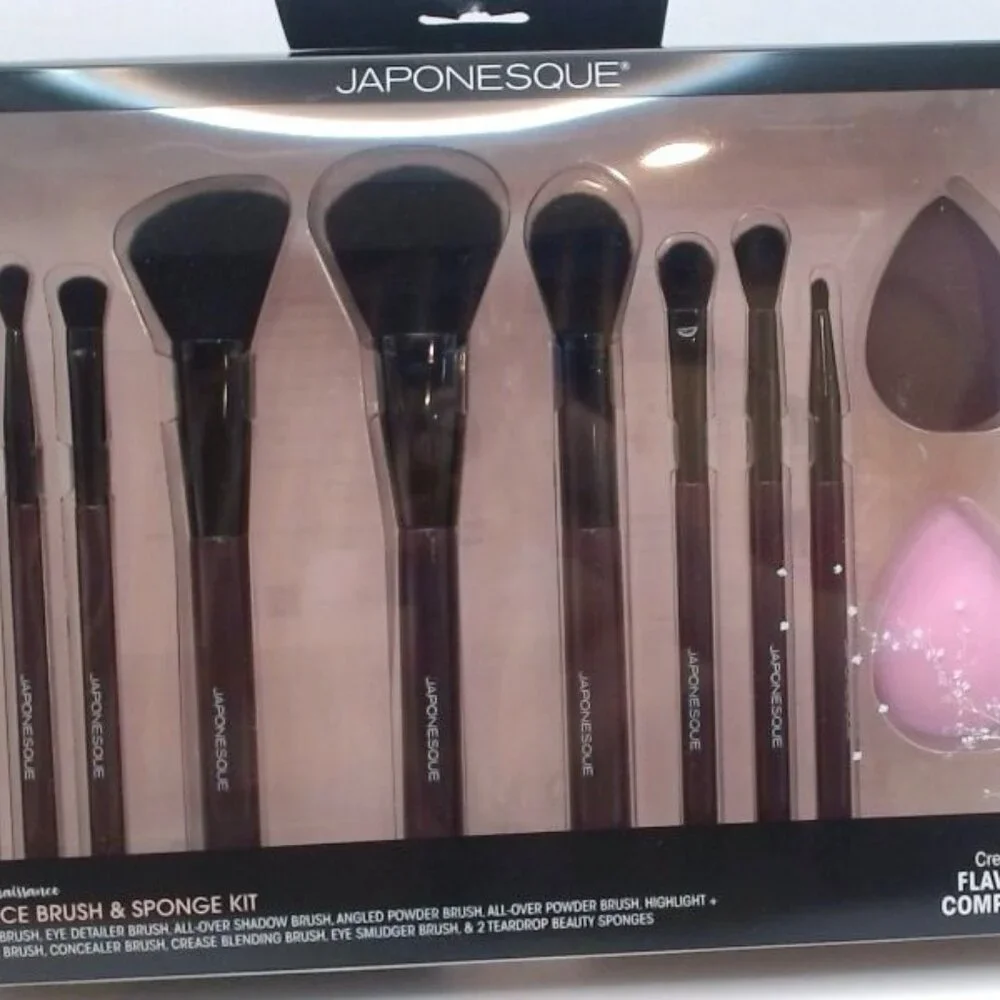 Japonesque - Purple Renaissance, 11 Piece Brush & Sponge‎ Kit